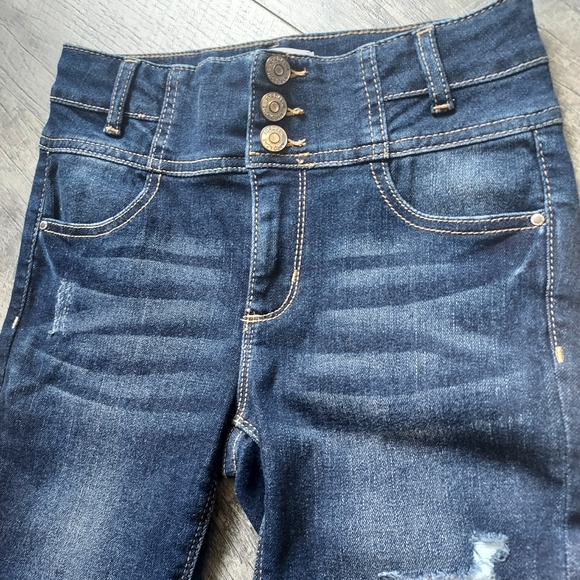 Jordache Girl's triple stack high waisted jean capris - Girl's size 10 - Picture 2 of 14